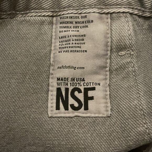 NSF Wide Leg Front Patch Pocket Denim Trousers Size 28 - Picture 5 of 6